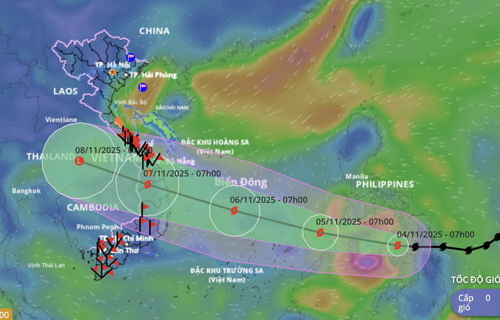 Bão kalmegi sắp đổ bộ vào Việt Nam
